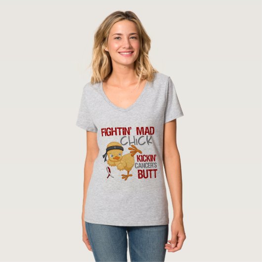 Fightin Küken-Kehlkopfkrebs T-Shirt (Vorderseite Vollansicht)