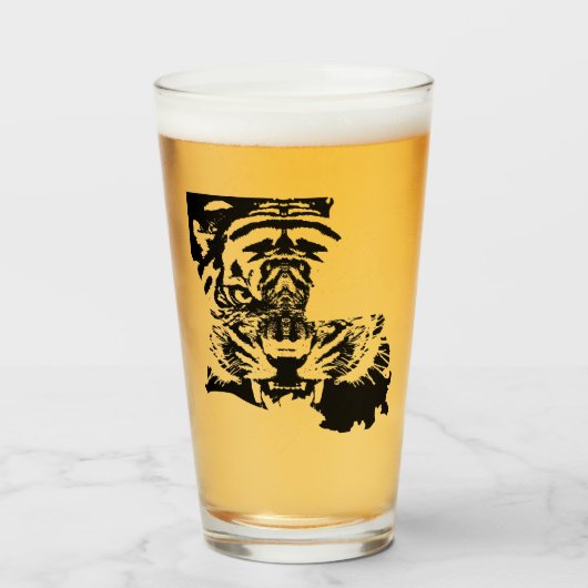 Fightin Tiger Pint Glas (Vorne (Gefüllt))