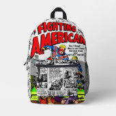 'Fighting American' Retro-Comics-Rucksack Bedruckter Rucksack (Vorderseite)