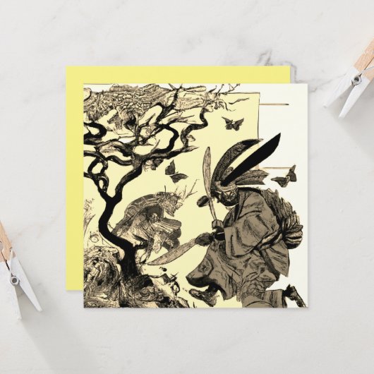 Fighting Butterflies Karte (Vorderseite/Rückseite Beispiel)