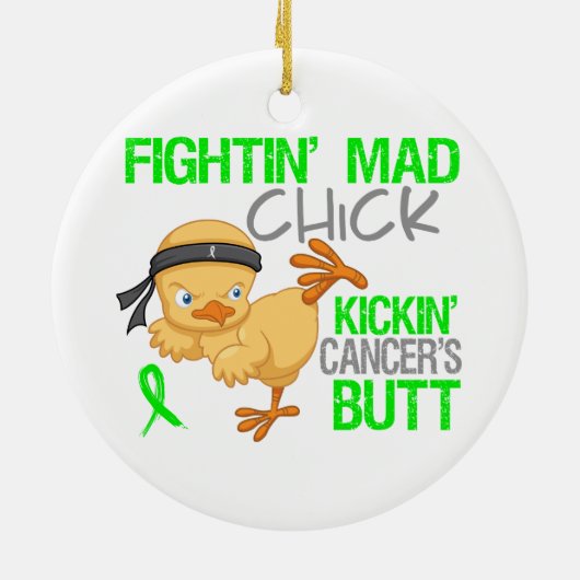 Fighting Chick General Lymphoma Keramik Ornament (Hinten)