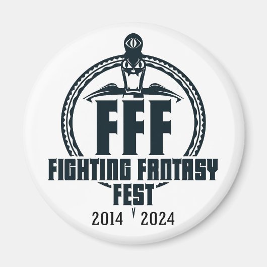 Fighting Fantasy Fest 10-Jubiläumsmagnet Magnet (Vorne)
