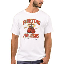 Fighting for Jesus Christian Boxing Graphic