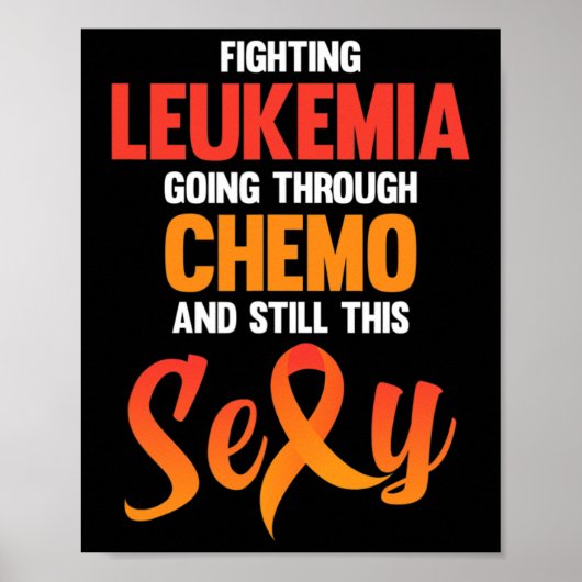 Fighting Leukemia Awareness Orange Ribbon Support Poster (Vorne)