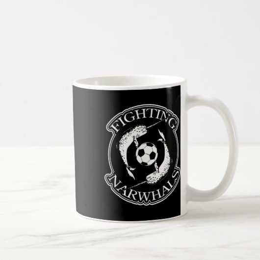 Fighting Narwhals Fußball Kaffeetasse (Rechts)