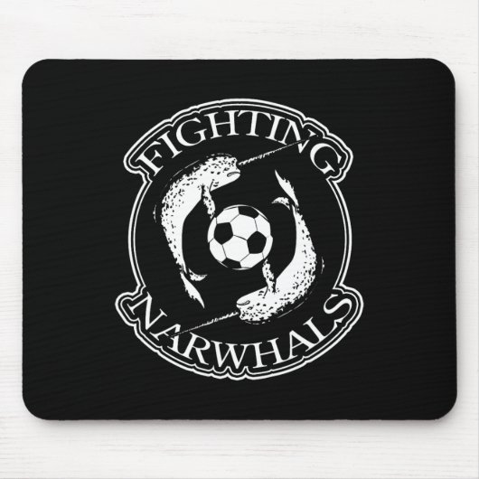 Fighting Narwhals Fußball Mousepad (Vorne)