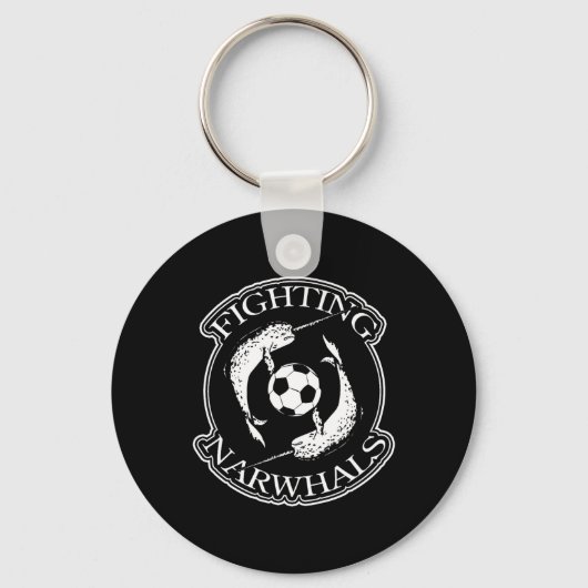 Fighting Narwhals Fußball Schlüsselanhänger (Vorderseite)