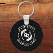 Fighting Narwhals Fußball Schlüsselanhänger (Vorderseite)