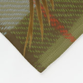 Fighting Pheasants on tweed / tartan background Fleecedecke (Ecke)