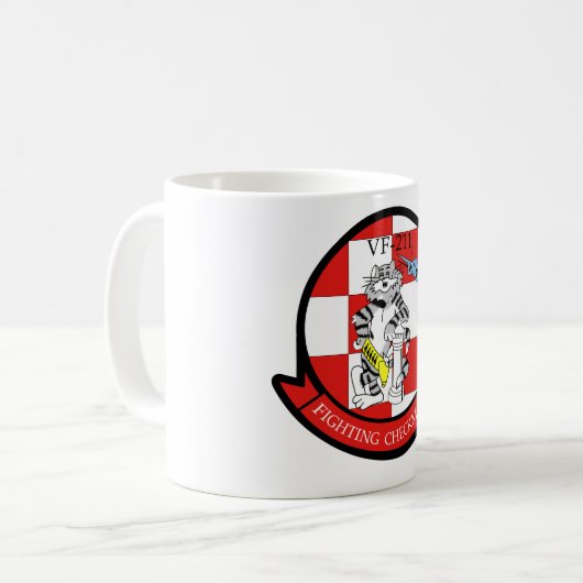 Fighting VF-211 setzt schachmatt Kaffeetasse (Vorderseite Links)