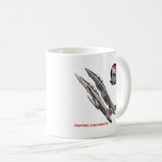 Fighting VF-211 setzt schachmatt Kaffeetasse (VorderseiteRechts)