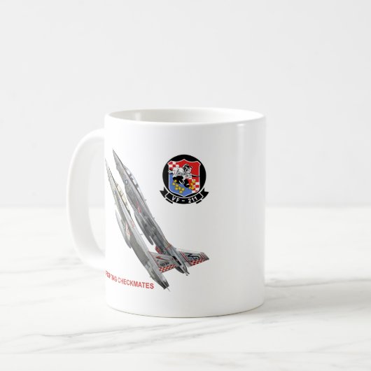 Fighting VF-211 setzt schachmatt Kaffeetasse (Vorderseite Links)