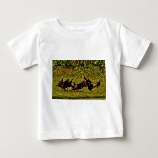 Fighting Wild Turkeys in the Smoky Mountains Baby T-shirt (Vorderseite)