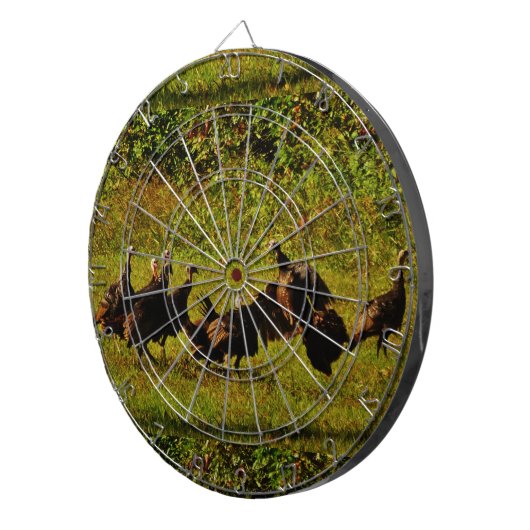 Fighting Wild Turkeys in the Smoky Mountains Dartscheibe (Vorderseite rechts)