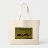 Fighting Wild Turkeys in the Smoky Mountains Jumbo Stoffbeutel (Vorne)