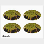 Fighting Wild Turkeys in the Smoky Mountains Ovaler Aufkleber (Blatt)