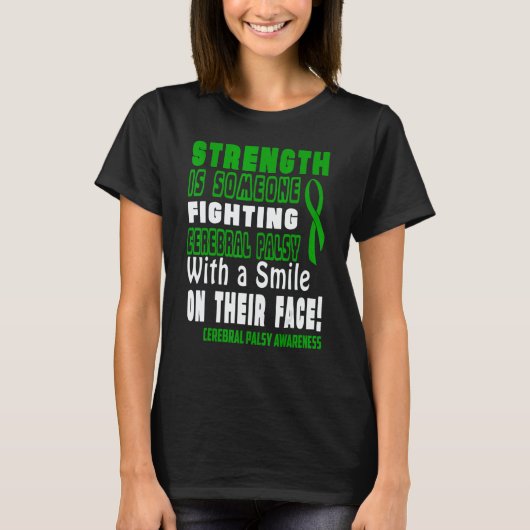 Fighting with a smile Cerebral Palsy Awareness T-Shirt (Vorderseite)