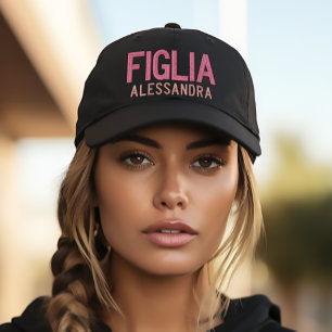 Figlia Cap Personalisiertes italienisches Töchterg Bestickte Baseballkappe