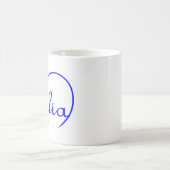 Figlia Daughter Italienisches blaues Herz Kaffeetasse (Mittel)