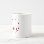 Figlia Daughter Italienisches rotes Herz Kaffeetasse (Mittel)