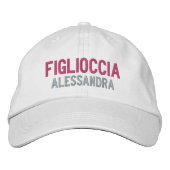 Figlioccia (Tochter) personalisiert Bestickte Baseballkappe (Vorderseite)