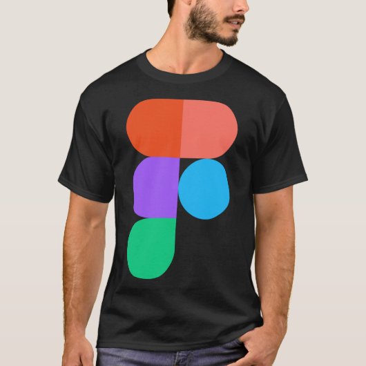 Figma Software Logo Icon Geschenk für Figma Fan Cl T-Shirt (Vorderseite)