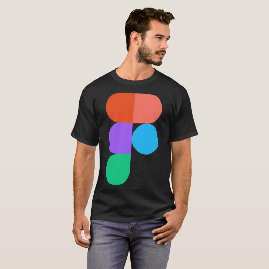 Figma Software Logo Icon Geschenk für Figma Fan Cl T-Shirt (Vorne ganz)