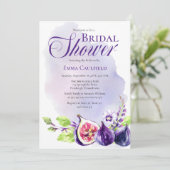 Figs Boho Lila | Peri Floral Brautparty Einladung (Stehend Vorderseite)