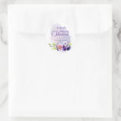 Figs Boho Lila | Peri Floral Brautparty Runder Aufkleber (Tasche)