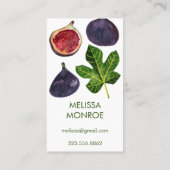 Figs Herbstfrüchte Illustriert Visitenkarte (Rückseite)