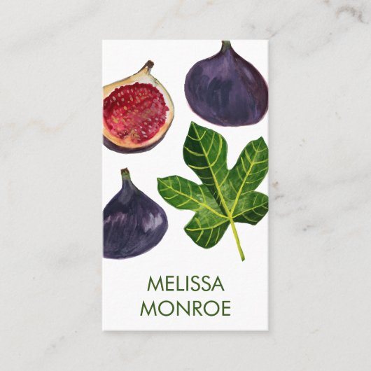 Figs Herbstfrüchte Illustriert Visitenkarte (Vorderseite)