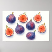 Figs Watercolor Art Poster (Vorne)