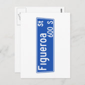 Figueroa Street, Los Angeles, CA Street Sign Postkarte (Vorne/Hinten)