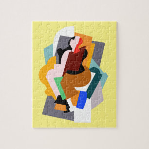 Figur abstrakte Frau der 1920er Jahre Vintage Kuns Puzzle
