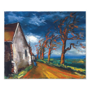 Figur auf einer Dorfstraße Maurice de Vlaminck Fotodruck