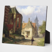 Figur before a Redbrick Church in a Dutch Town (o Fotoplatte (Seite)