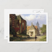Figur before a Redbrick Church in a Dutch Town (o Postkarte (Vorne/Hinten)
