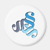 Figur Buchstabe paragraph shape letter Magnet (Vorne)