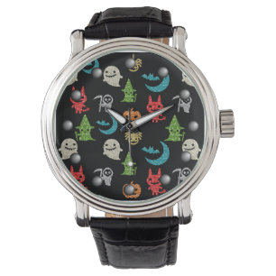 Figur-Glitzer-Collage Halloweens gespenstische Armbanduhr