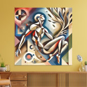 Figuraler Expressionismus Leinwanddruck (Insitu (Wohnzimmer))
