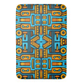 Figurative Abstrakt Bold Blue Orange Badematte (Vorderseite Vertikal)