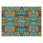 Figurative Abstrakt Bold Blue Orange Tischdecke (Vorderseite (Horizontal))