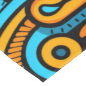 Figurative Abstrakt Bold Blue Orange Tischdecke (Schrägansicht)