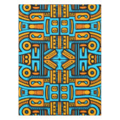 Figurative Abstrakt Bold Blue Orange Tischdecke (Vorderseite)