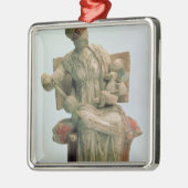 Figürchen der Aphrodite spielend mit Eros Silbernes Ornament (Links)
