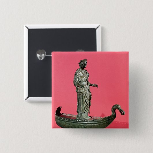 Figürchen der Göttin Sequana Button (Vorne & Hinten)