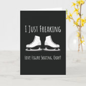 Figure Skating Cards Winter Sports Skate Skates Karte (Gelbe Blume)