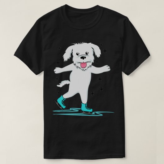 Figure Skating Dog Dogs Cute Pet T-Shirt (Design vorne)