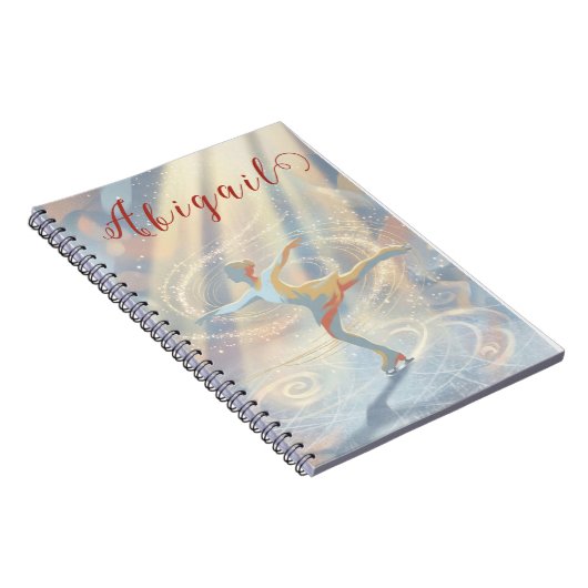 Figure Skating Ice Skating skates custom name Notizblock (Rechte Seite)