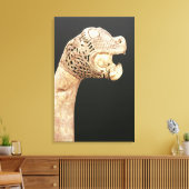 Figurehead of a Viking Longship, gefunden in Osebe Leinwanddruck (Insitu (Wohnzimmer))